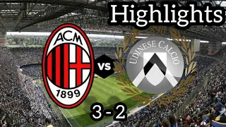 Milan 3-2 Udinese || Serie A