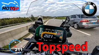 BMW F850GS (2023) - TOPSPEED on AUTOBAHN - GPS 209 km/h