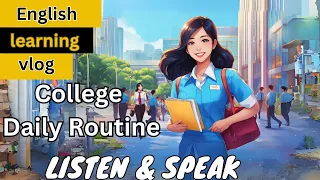 My College Daily Routine | Improve Your English | English Learning vlog - Speaking Skills#vlog