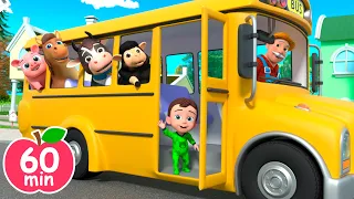 Wheels on the Bus | Animal Version | Newborn Baby Songs & Nursery Rhymes