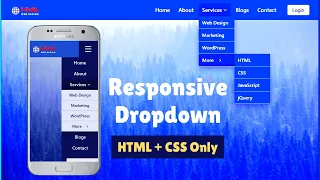 Hoverable Responsive Dropdown HTML CSS | Hover Over Dropdown Menu HTML CSS