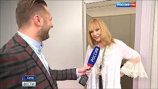 Алла Пугачева - репортаж программы "Вести" о "Новой волне 2015" (прямое включение, 02.10.2015 г.)