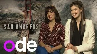 San Andreas: Carla Gugino and Alexandra Daddario on Dwayne Johnson's coolness and coping in a crisis