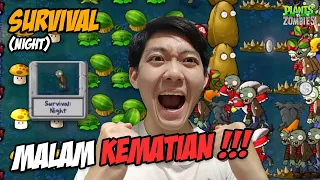 AYO BERTAHAN DI MALAM HARI DARI ZOMBIE - Survival Night - Plants vs Zombies Indonesia