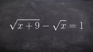 Solving an Equation with the Difference of Two Radical Expressions