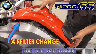 BMW R1200GS LC [2014]  AIRFILTER CHANGE.. super easy !! Done by: The Old Mechanic.  👨‍🔧---🏍