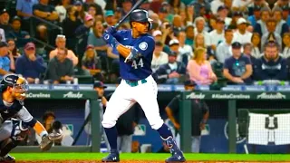 Julio Rodriguez Hitting Mechanics Slow Motion Baseball Swing - 60fps Coaching Instruction Video Tips