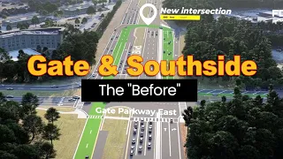 Gate and Southside Intersection - Before Construction of Displaced Left Turn