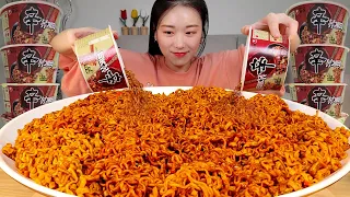 ASMR 신라면 + 짜파게티 = 신볶게티 10개 찐리뷰 리얼먹방 :) I'll try 10 new fried ramen MUKBANG