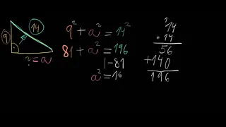 Príklad Pytagorovej vety | Pytagorova veta | Matematika | Khan Academy