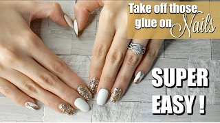 DIY: QUICK & EASY WAY TO TAKE OFF "GLUE ON" NAILS WITHOUT DAMAGING YOUR NATURAL NAILS