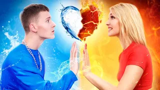 Nos adentramos en el mundo de los elementos | Chica fuego vs chico agua