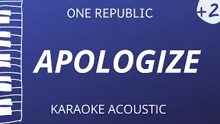 Apologize - OneRepublic (Piano Karaoke) Higher Key