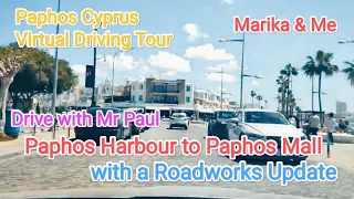 Driving from Paphos Harbour to Paphos Mall.. Paphos Cyprus