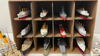All Ships 🚢 Collection lined up in a box. Titanic, Britannic, Edmund Fitzgerald Review.