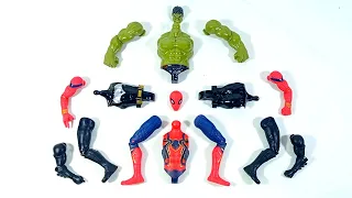 avengers superhero toys.. spiderman vs batman vs hulk smash.. merakit mainan..