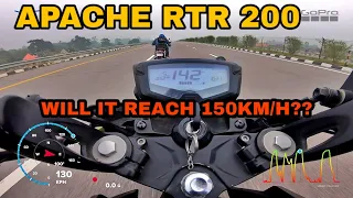 Will it reach 150km/h? | Top speed of Apache RTR 200 | GPS top speed test