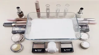 Gold vs White ! Mixing Makeup Eyeshadow Into Slime ! Satisfying Slime Video ! LIKE EVA