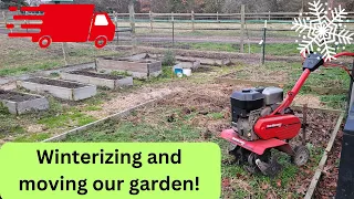 Winterizing and moving the garden