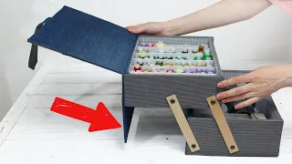 Don't know how to store your threads? Handy Sewing Accessories Organizer / DIY