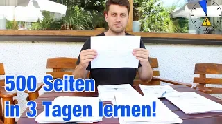 In 3 Tage 500 Seite lernen - Unmöglich? Meine Tipps