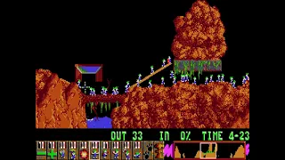 Lemmings Tricky Level 28: Lost something? Walkthrough DOS