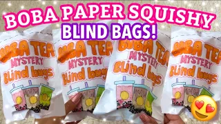 OPENING DIY BOBA PAPER SQUISHY BLIND BAGS!!