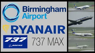 Birmingham Airport Spotting - All Ryanair Jets - Boeing 737-800 & 737 MAX - March 2023