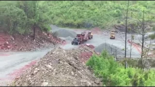 12V71 Kenworth Hauling Massive Crusher