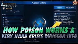 [FF7: Ever Crisis] - How Poison works & it's limits! NEW Very Hard Dungeon bosses & elements