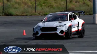 Vaughn Gittin Jr. & Jim Farley Test Drive Mustang Mach-E 1400 | Ford Performance