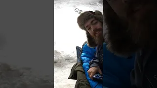 Luxury Camping in a Snow Fort with a Television Inside