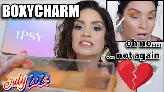 oh no... not again... JULY 2023 BOXYCHARM & IPSY BAG UNBOXING & TRY-ON...