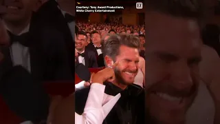 Ariana DeBose sings on Andrew Garfield's lap at 2022 Tony Awards | SHORTS