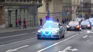 *LARGE CONVOY* Czech Police Audi S6 & Many Unmarked Police cars