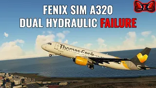 Fenix Sim A320 DUAL HYDRAULIC FAILURE!