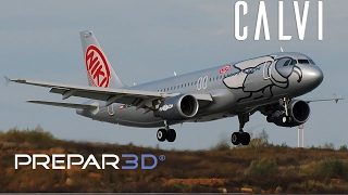 Prepar3D - Fslabs A320 - Visual Approach RWY 36 - Calvi