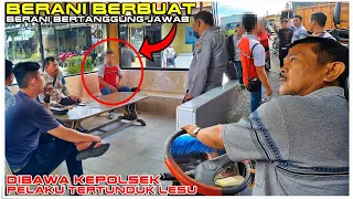 PELAKU LEMPAR KACA DIBEKUK CREW BUS‼️Dibawa kepolsek untuk diproses HUKUM‼️RAPI Flamestone