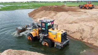 The Easiest Way To Clearance Deep Sand Filling Up Skills Operator Strong Power Loader Pushing Sand