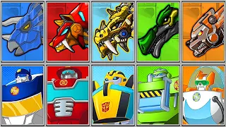 Rescue Bots V2#9 +  Dino Robot Corps - Baryonyx - Triceratps - Violent T-Rex - Angry Bear - Wolf Age