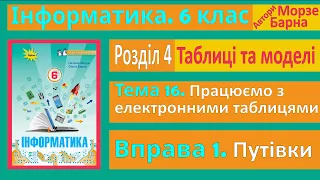 Тема 16. Вправа 1. Путівки | 6 клас | Морзе