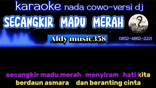 KARAOKE SECANGKIR MADU MERAH | NADA COWO VERSI DJ ALDY MUSIC358 | LAGU VIRAL SAAT INI