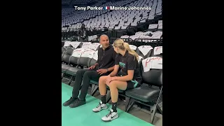 Tony Parker 🤝 Marinne Johannés 🇫🇷 that French connection (via @WNBA/X) #shorts