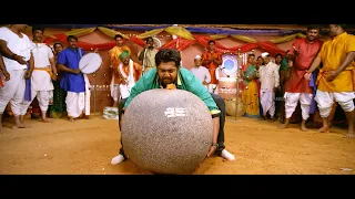 Dhruva Sarja Lifts Heavy Stone In Village Competition | Radhika Pandit| Bahaddur Kannada Movie Scene