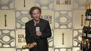 Jeremy Allen White | 81st Golden Globes Winner's Backstage Interview