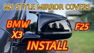 BMW X3/F25 M3 STYLE MIRROR CAPS INSTALL