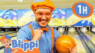 Blippi Learns How to Play Bowling at The Great Indoors! | 1 HOUR OF BLIPPI TOYS