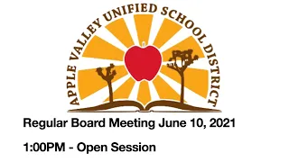 AVUSD Regular Board Meeting June 10, 2021