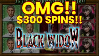 $300 SPINS ON BLACK WIDOW!!! CRAZY CRAZY SESSION! HIGH LIMIT SLOTS IN LAS VEGAS