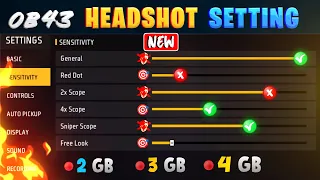 After OB43 update headshot sensitivity 🔥 || Free fire one tap sensitivity || Headshot setting tamil